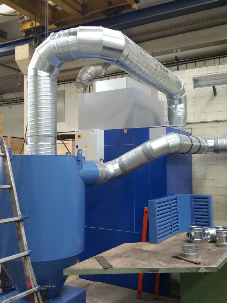 Absaugung Reinigungskabine