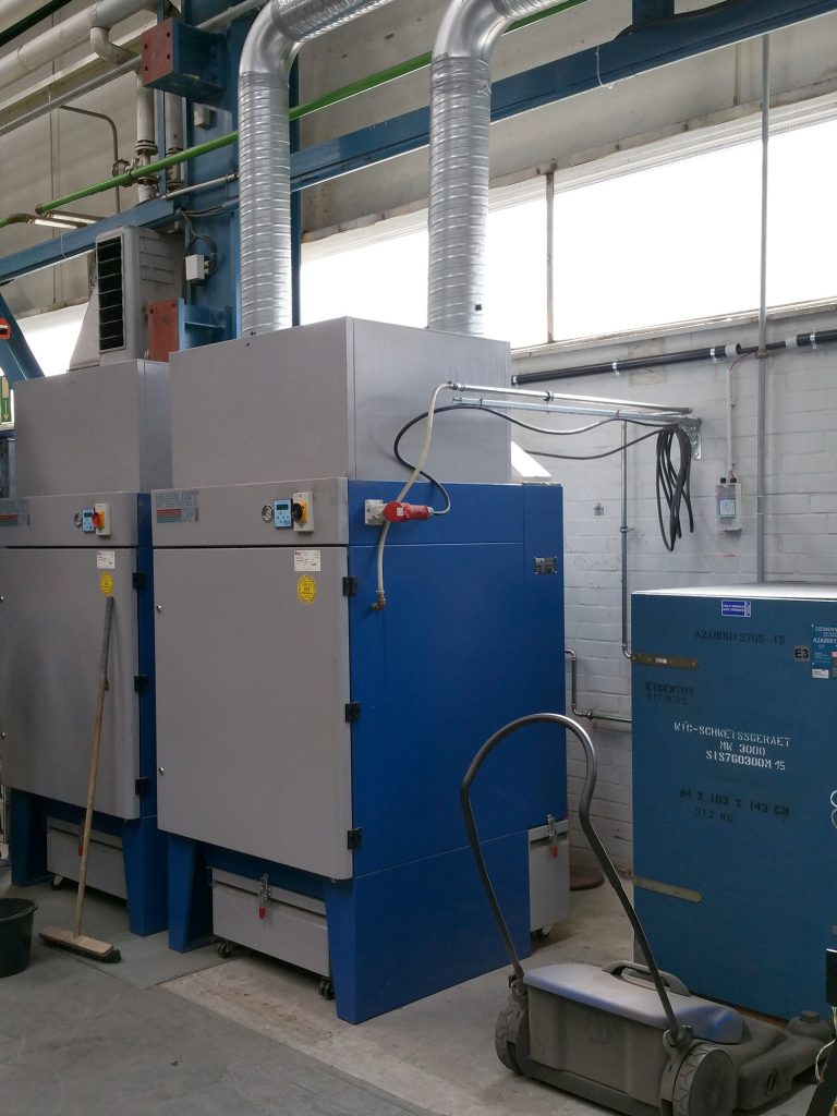 Absaugung Reinigungskabine