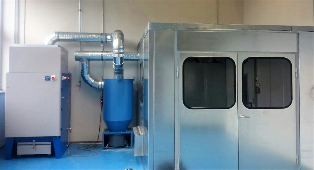 Absaugung Reinigungskabine